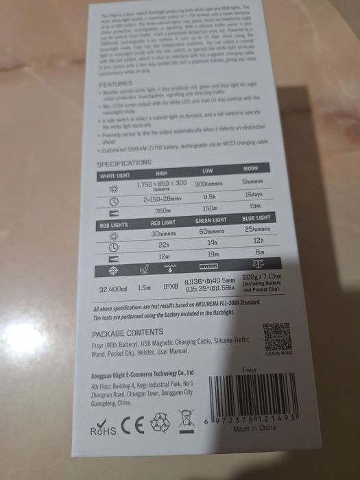 Vand lanterna Olight Freyr,noua