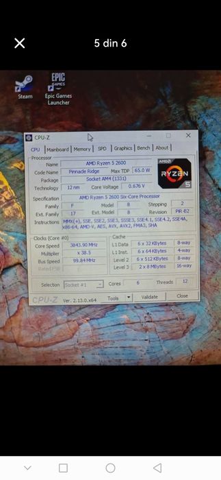 PC AMD Ryzen 5 3846 MHz, 32gb ram, placa video 4gb