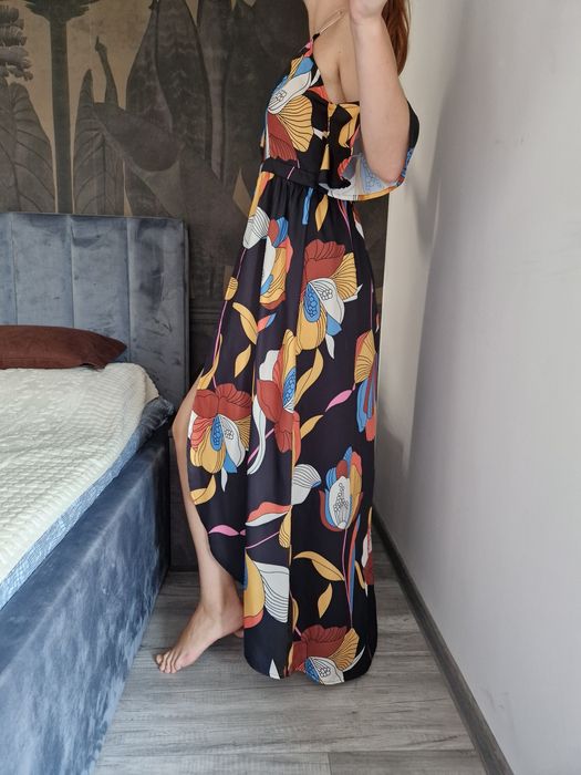 Rochie-salopeta  cu imprimeu floral