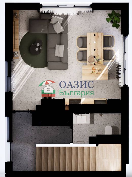 2-етажна градска къща с 2 спални-110,53 кв. м.+Паркомясто 12,5 кв. м.+40 кв. м. двор,Гранд Вилидж,Кошарица,България