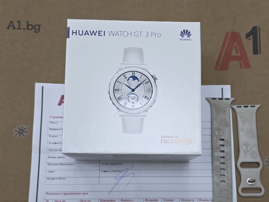 41mm Huawei watch GT 3 Pro | GT3 Гаранция A1 2025 Ceramic White | Бял