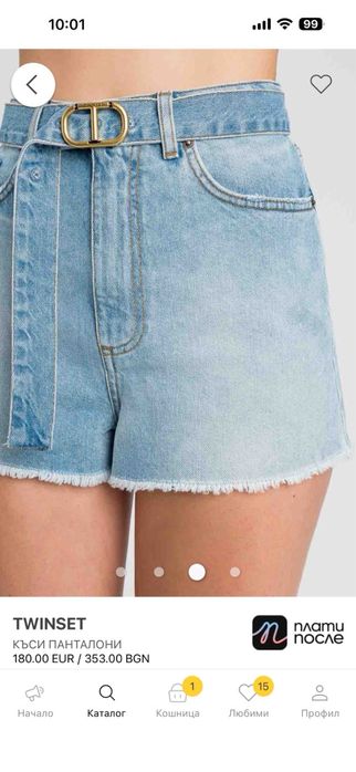 Дънкови къси панталони Twinset