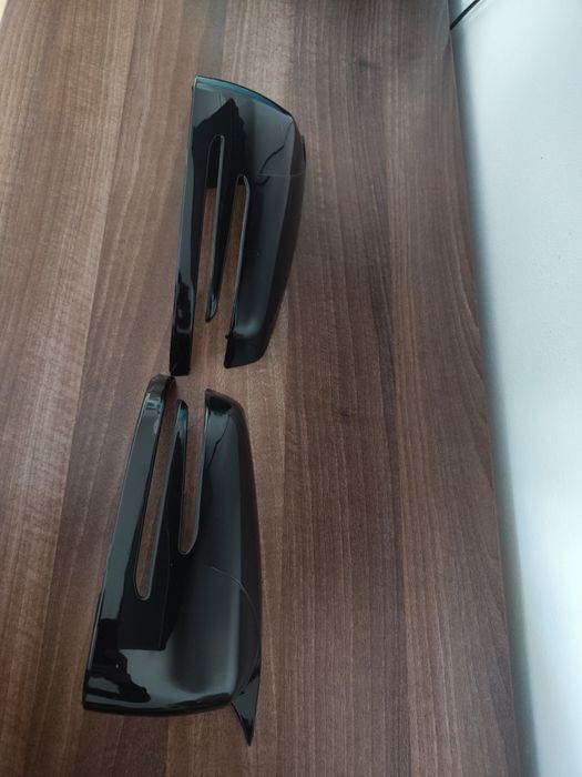 Capace ornamente oglinzi Mercedes C Class W204, Negru Lucios