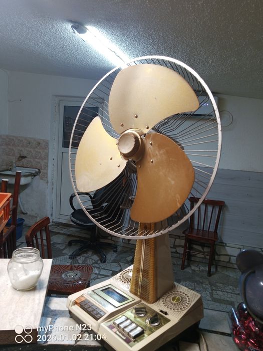 Ретро вентилатор National F-401C с КАСЕТОФОН – Колекционерски!