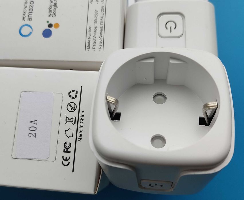 Интелигентен WiFi контакт 20А електромер превключвател смарт ключ реле