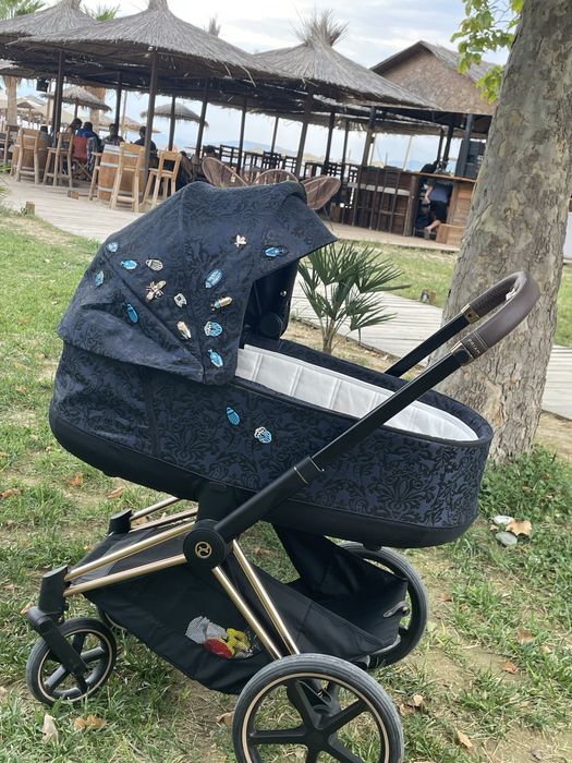 C Cybex Platinum e-Priam Jewels of Nature Пълен Комплект Бебешка Количка