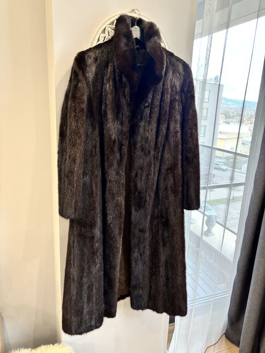 Кожено палто цели кожи лисица норка визон