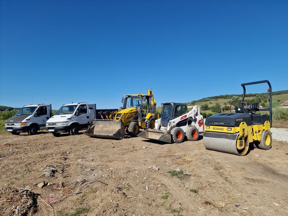 Inchiriere utilaje constructii Sibiu Miniexcavator, bobcat, transport