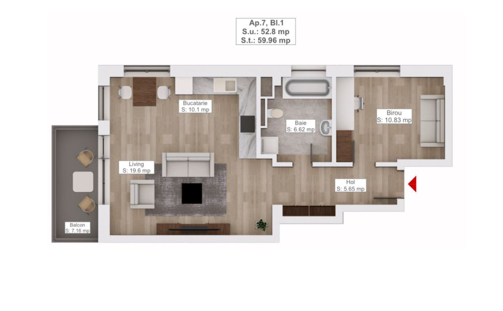 Dezvoltator: Arca Residence - 1.2,3 camere cu vedere spre Tampa