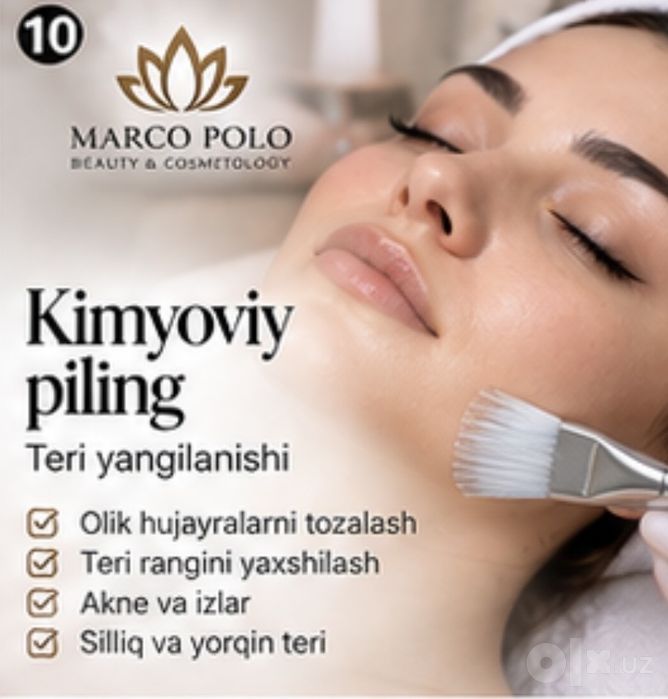 Kimyoviy piling — professional yuz parvarishi xizmati 24/7