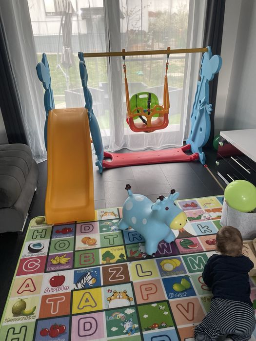 Spatiu de joaca Dino Swing and Slide Set