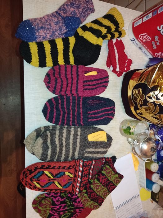 Теплые носки и тапочки из натуральной шерсти,для мужчин,женщин и детей