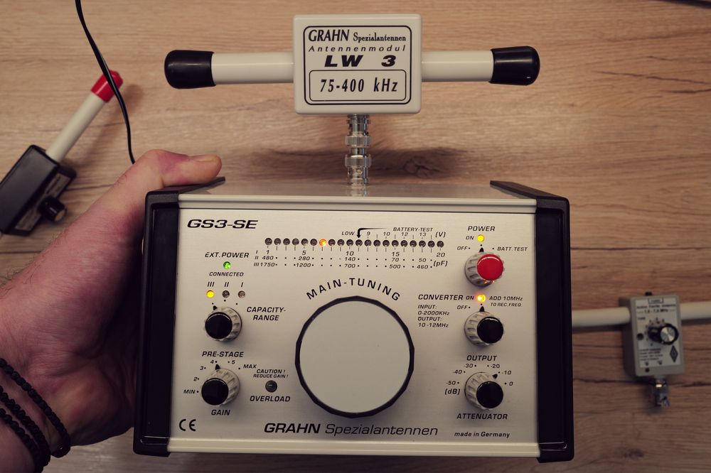 Antena activa GRAHN GS3-SE radioamatori cu 3 module DX TX HF UHF LW