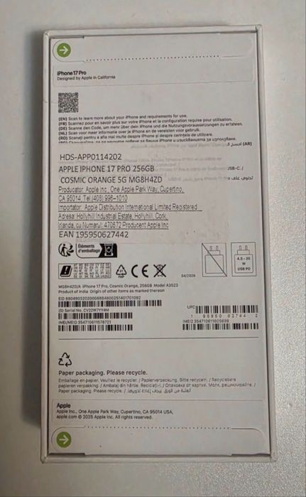 Iphone 17 pro 256 sigilat  NDP Amanet