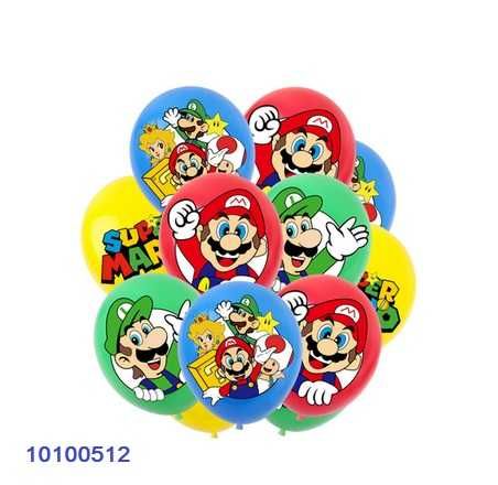 Балони на тема Супер Марио, Луиджи и принцесата
