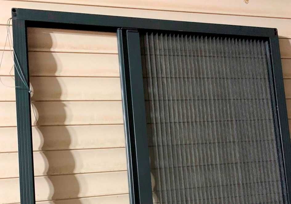 Москитные двери ПЛИССЕ, москитные сетки раздвижные гармошка, жалюзи