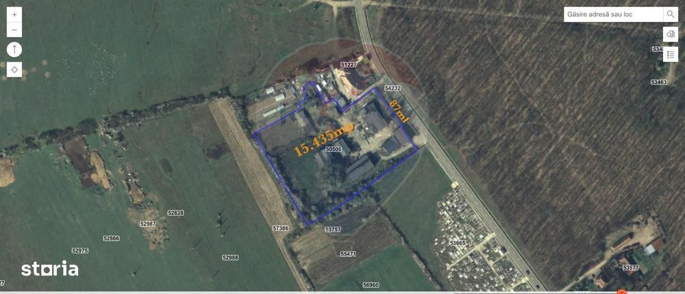 Spațiu industrial 15435 mp. de vânzare in Tinca.