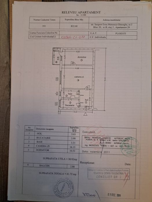 Apartament 2 camere etaj 2/4 Malu Rosu