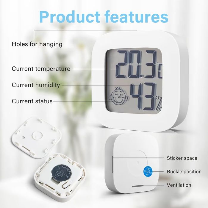 Set de termometru si hidrometru umiditate temperatura casa smart
