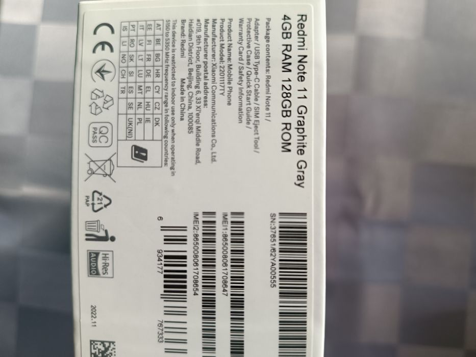 Redmi Note 11 4GB Ram