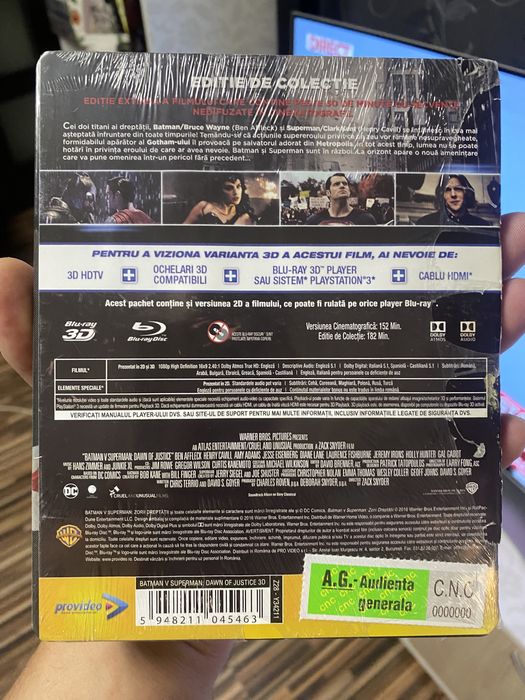 Blu-ray Batman vs Superman Dawn of Justice 3D+2D steelbook