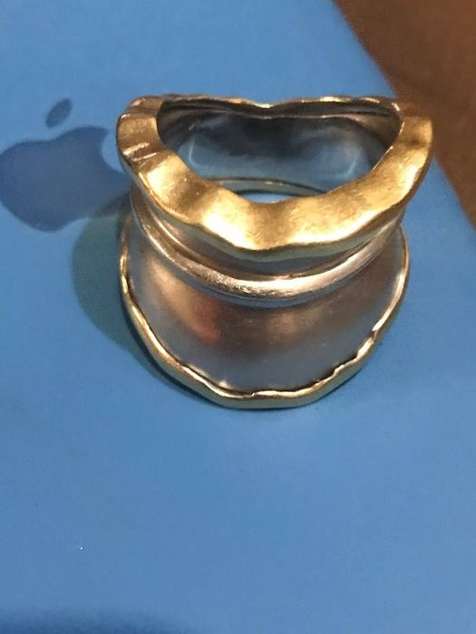 Кольцо белое золото 585 проба 14 карат  матовое 13,8 универсально