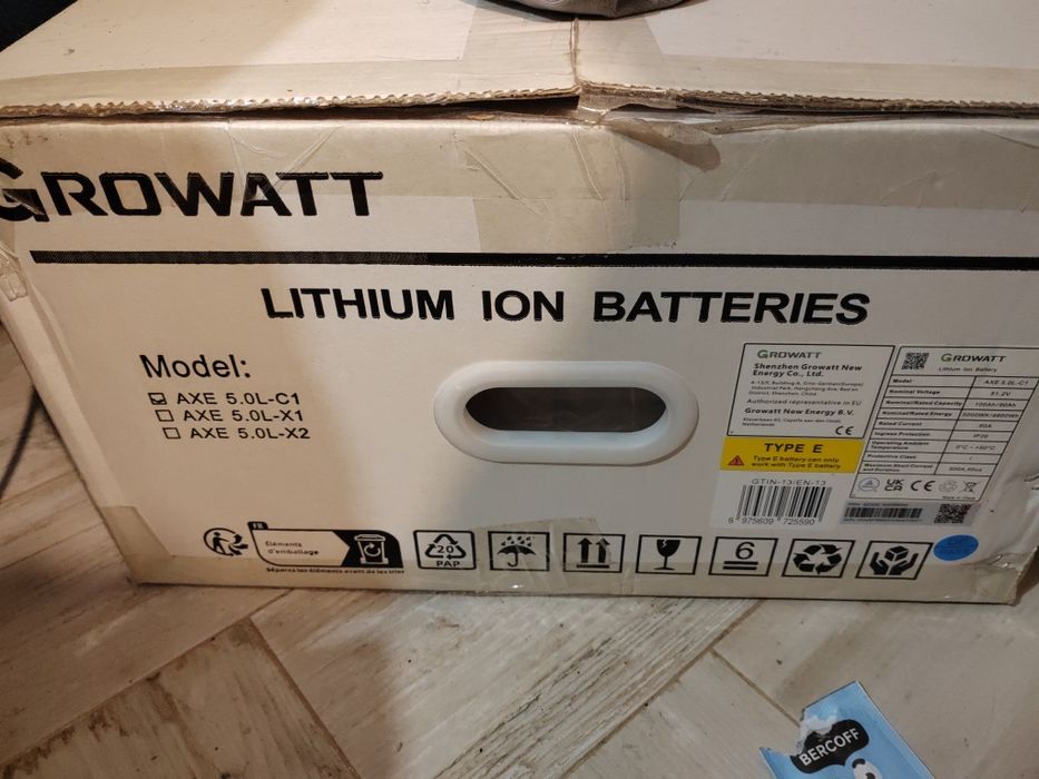 Baterie Growat Noua, sigilata 5KW