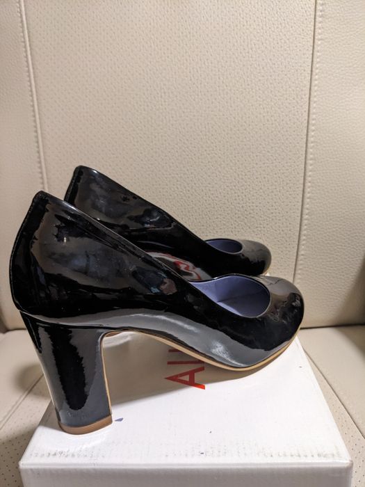 Pantofi de damă ALL SHOES (Denis) negri, din piele lăcuită, mărimea 38