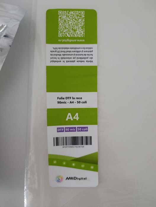 Pachet: Folie + adeziv DTF