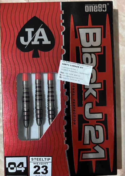 Sageti Darts Steel ONE80 Black J21 v04 23g -90% tungsten