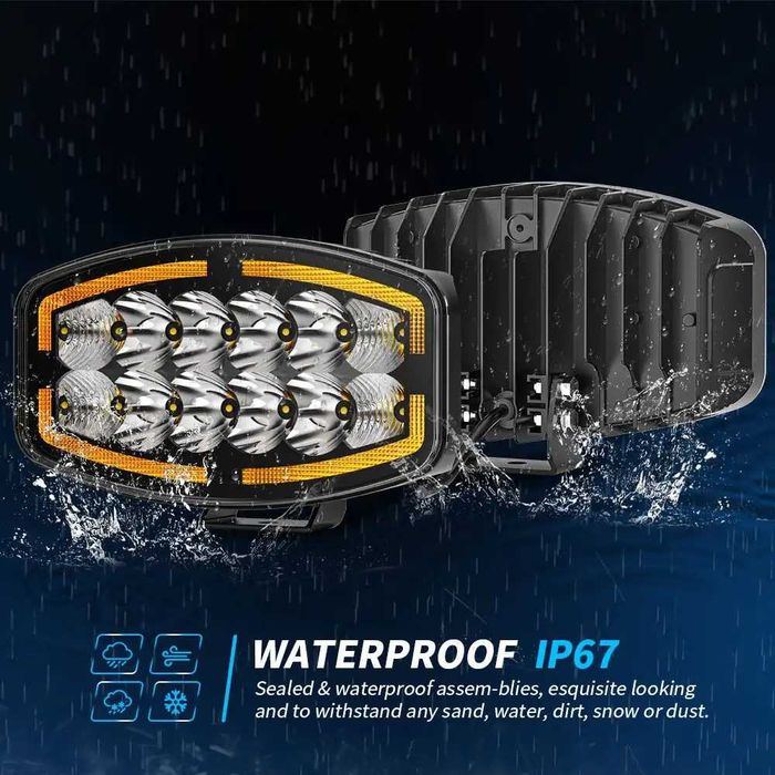 LED мощен диоден фар 12V-24V за камиони трактор джипове 10С03