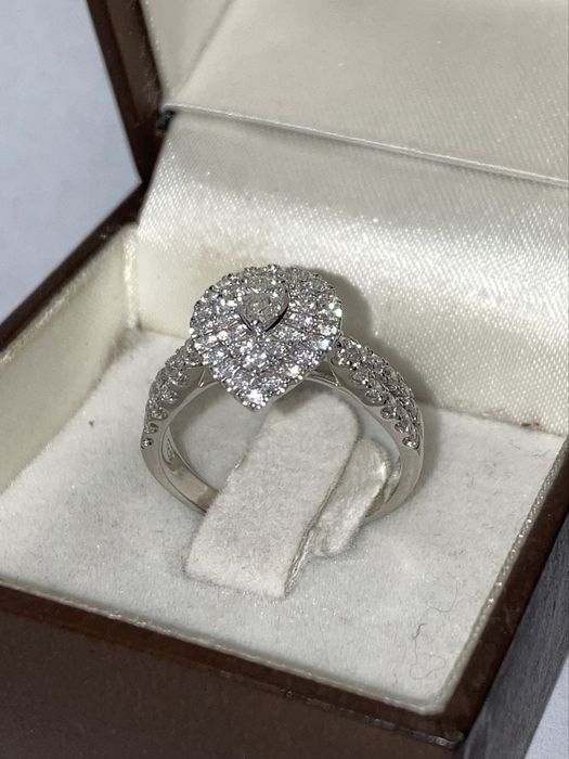 Inel aur alb cu diamante 1.02ct