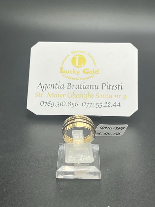 Inel aur 14k 2.58 gr marimea 16 cod 15242
