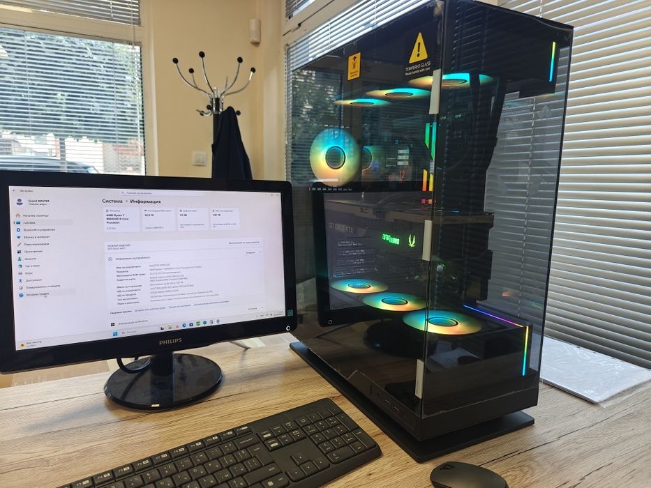 FINAL GAMING PC: RTX 5090 + 9850X3D, 32GB DDR5, 2TB, нов, 3 г. гаранция