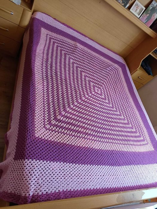 Pătură croșetată manual 2,35/2,35