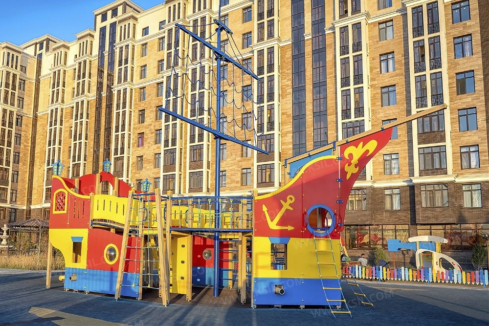 Детские площадки KSIL Болалар майдончаси Городки Замки Качели Горки