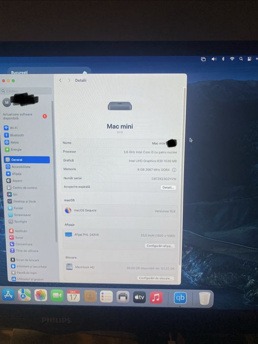 Vand mac mini 2018 sistem complet