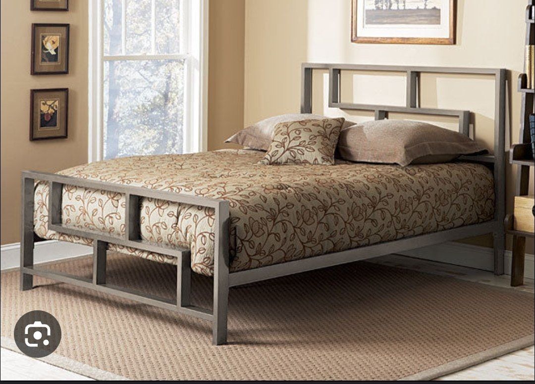 двуспальная кровать металл дерево
