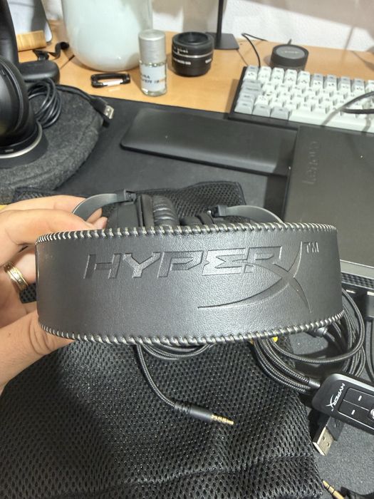 Casti audio HyperX Cloud Alpha + placa 7.1