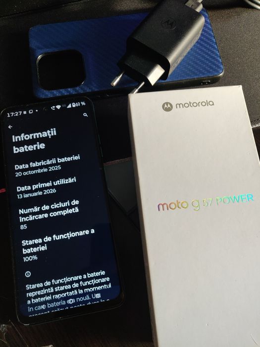 Motorola g57 power PANTONE Fluidity (Cyan) 12+12 RAM. 256 memorie