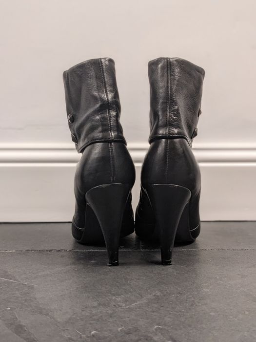 Ghete negre piele naturala măsura 36