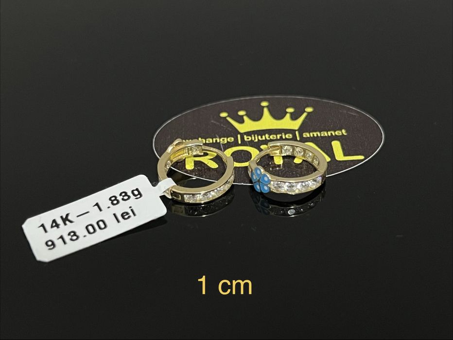 Bijuteria Royal CB : Cercei copil aur 14k 1,83gr