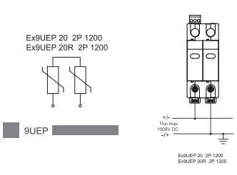 Descarcator DC panouri fotovoltaice 1200V