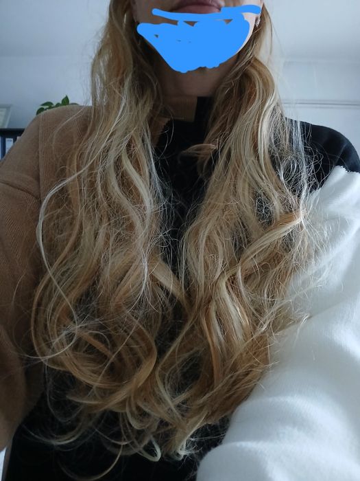 Coada par blond si extensii cu clips