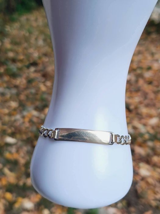 Veche bratara  masiva din argint de 925, FBM