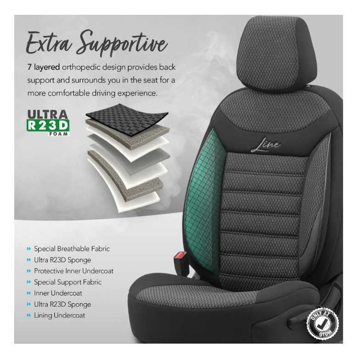 Тапицерия OTOM текстил с еко кожа LINE Design