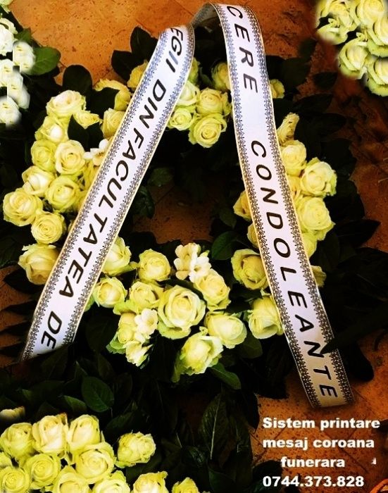 Imprimanta scriere panglici. Imprimanta panglica funerara, florala
