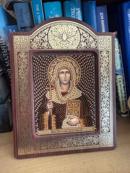 Икона Святая Нина бисером ручная работа