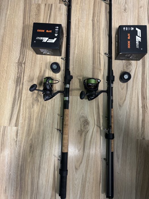 Lansete feeder FL echipate cu mulinete