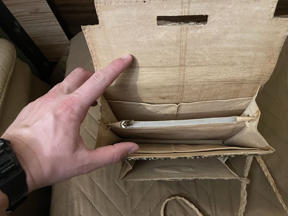 Чанта от естествена крокодилска кожа